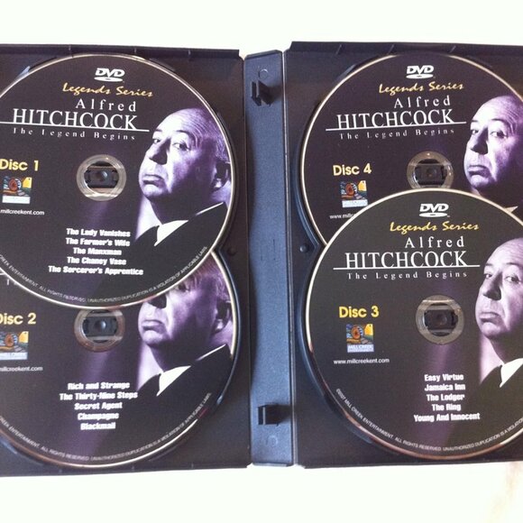 DVD Alfred Hitchcock The Legend 20 Movie Classics 4 Disc Set Region 1 New/Sealed - Picture 2 of 3